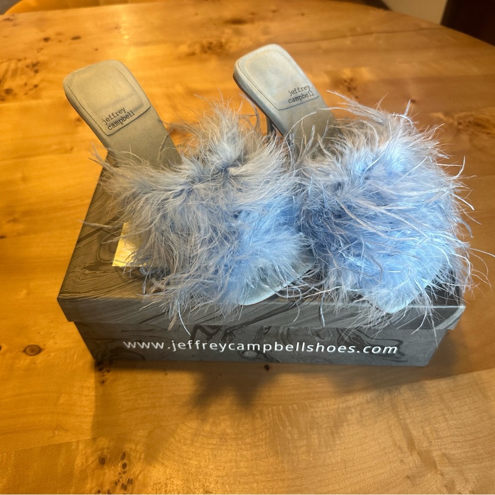 Jeffrey Campbell Chauffeur feathered heels - Picture 2 of 7